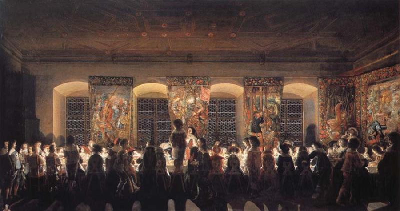 Wolfgang Heimbach Nocturnal banquet oil painting image